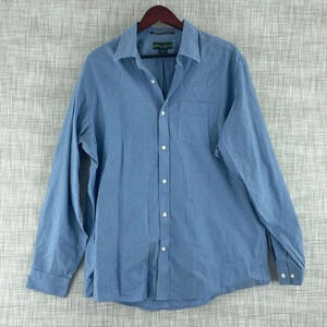 Eddie Bauer Shirt Long Sleeve Button Down Mens L Blue 3685